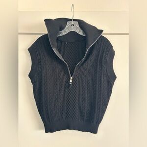 Black cowl neck sweater vest in size medium